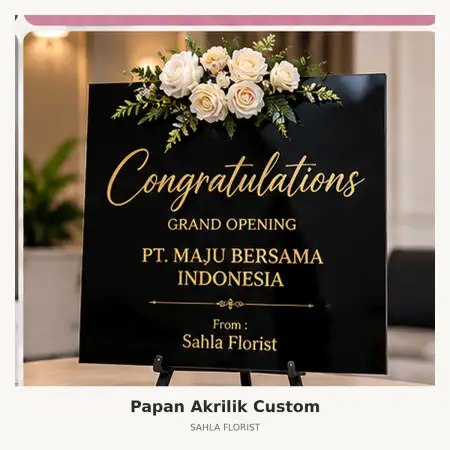Papan Bunga Akrilik Sumba Timur